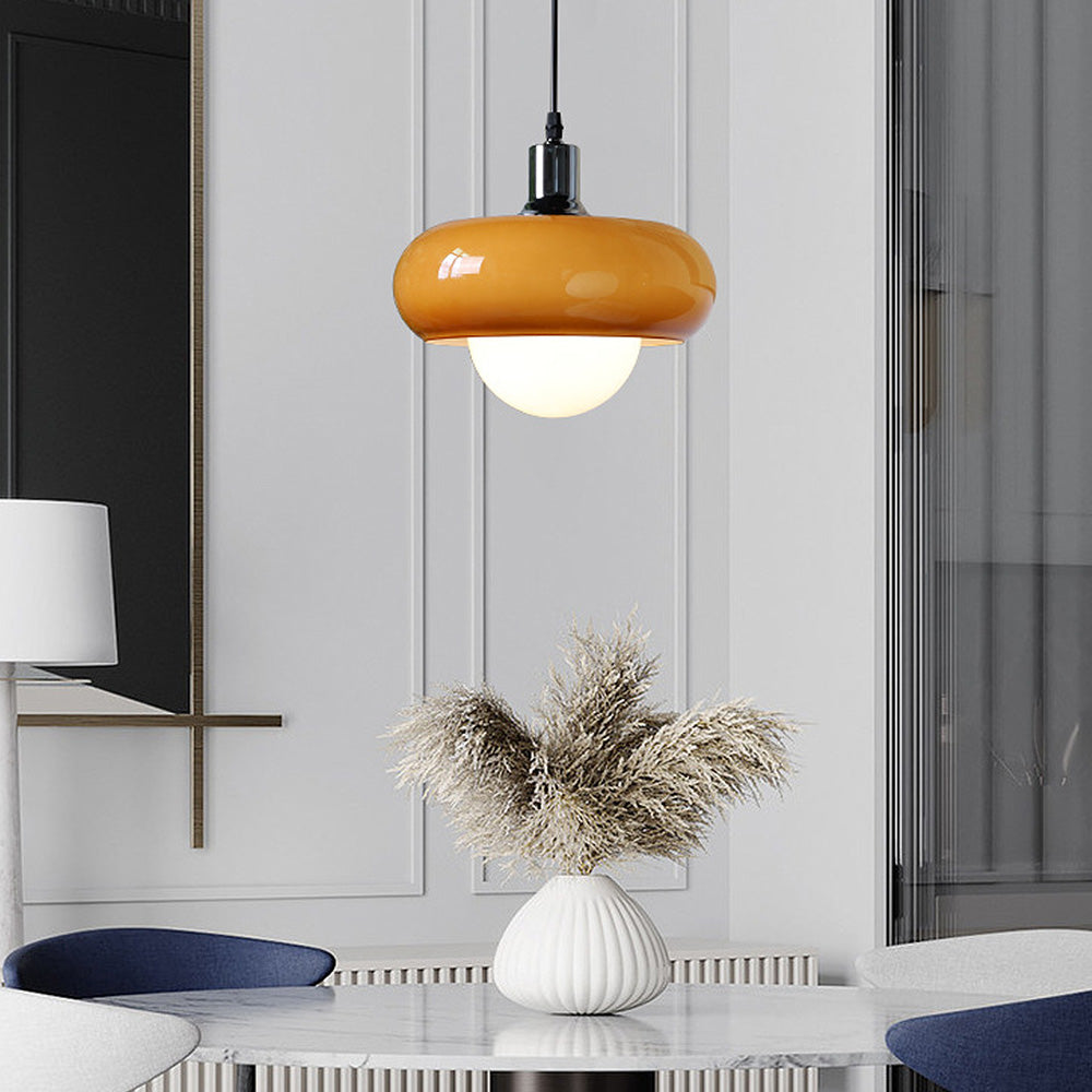 CaffeLume Bauhaus Glas Pendelleuchte | LED Hängelampe | Elegantes Design | Beleuchtung für Esszimmer