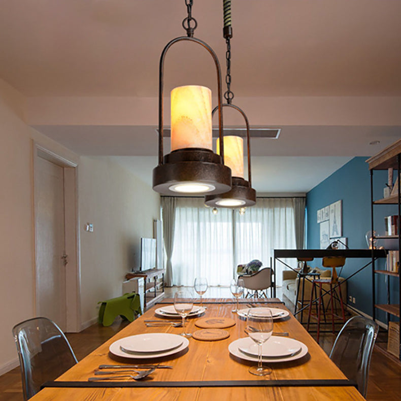 HempCandle Industrielle Pendelleuchte | Vintage Seil-Design | 1-flammige LED-Hängeleuchte | Rustikaler Stil