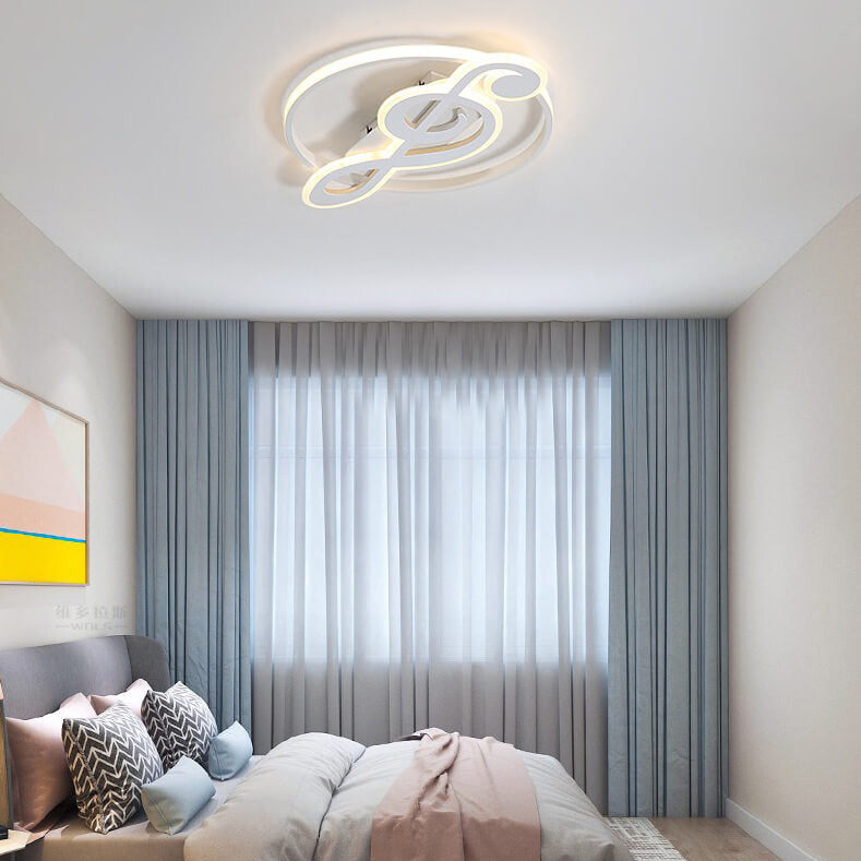 MelodiaLux LED Deckenleuchte | Nordic Design | Musiknoten Stil | Dimmbares Licht | Moderne Deckenlampe
