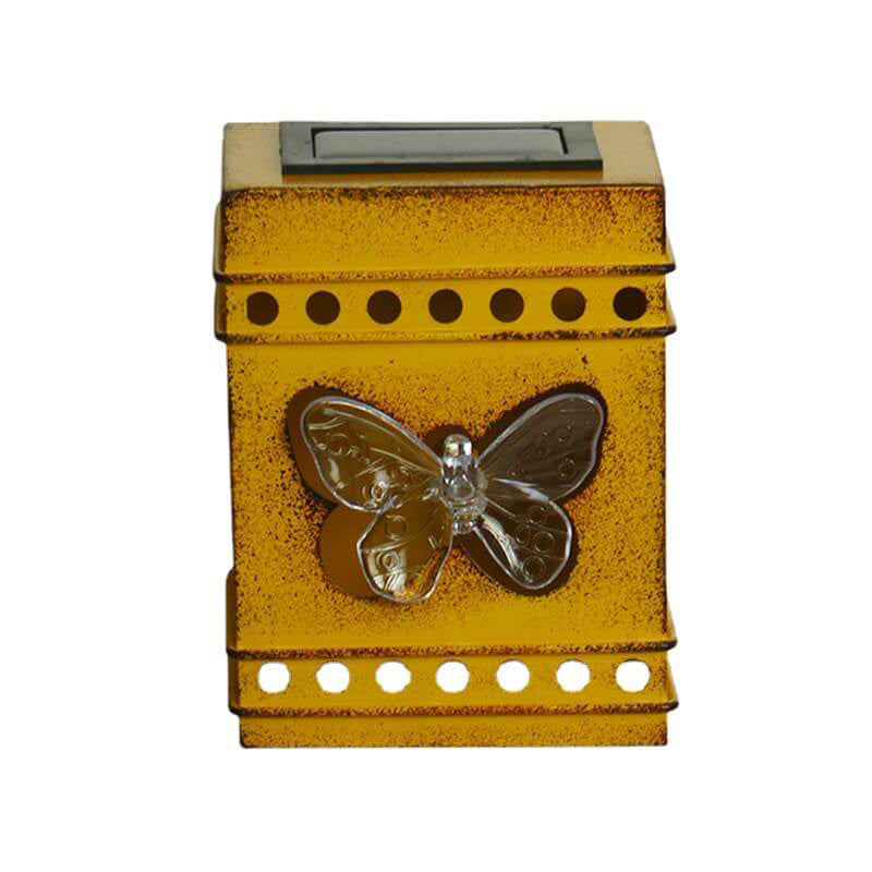 SolarForge Retro Solar Wandlampe | Quadratisches Box-Design | Aged Iron | LED Outdoor Beleuchtung