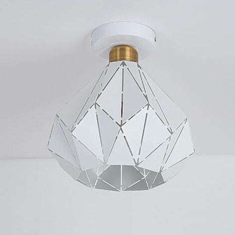 CrystalDome Semi-Flush LED Deckenleuchte | Modernes Design | Diamantoptik | Energiesparend | Farbvielfalt