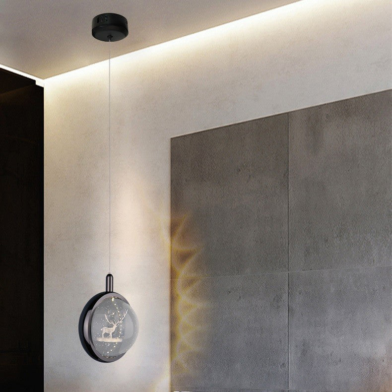 LuminSphere LED Pendelleuchte | Aluminium-Kristall-Design | Modern & Minimalistisch | Für Schlafzimmer & Esszimmer