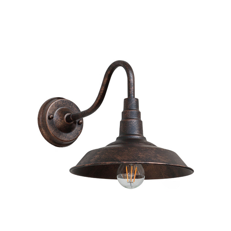 Noctura Classic Wandlampe | Vintage Design | Eisenrahmen mit Rundem Glasschirm | 1-Licht Esszimmerbeleuchtung