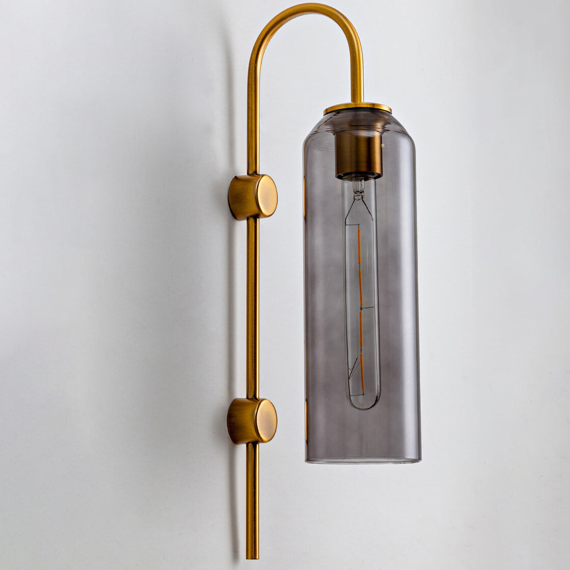 ZenoLuxe Nordic Design LED Wandlampe | Gebogene Arm | Modern | Dekoration für Zuhause