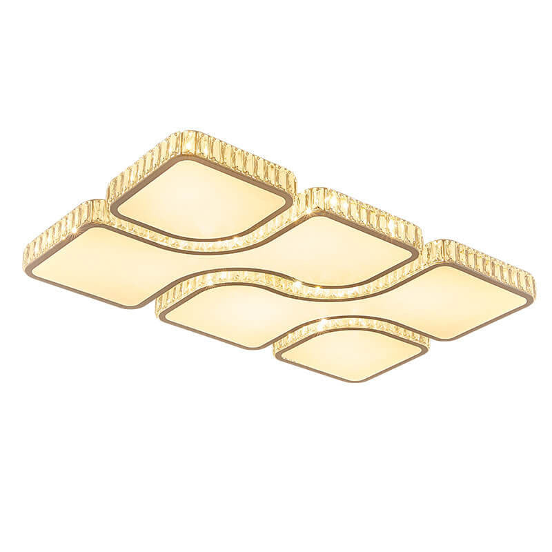 GloriaForma LED Deckenleuchte | Modernes Luxusdesign | Gold | Rechteckig & Quadratisch | Dimmbar