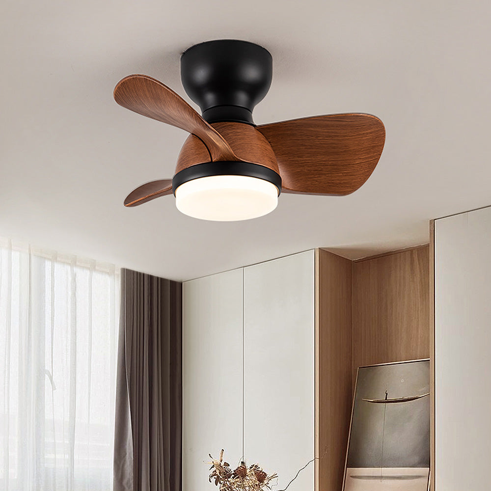 FantasiaWind Wooden LED Ceiling Fan | Modern Design | Schlafzimmer Ventilator mit LED-Licht | Deckenventilator mit Fernbedienung