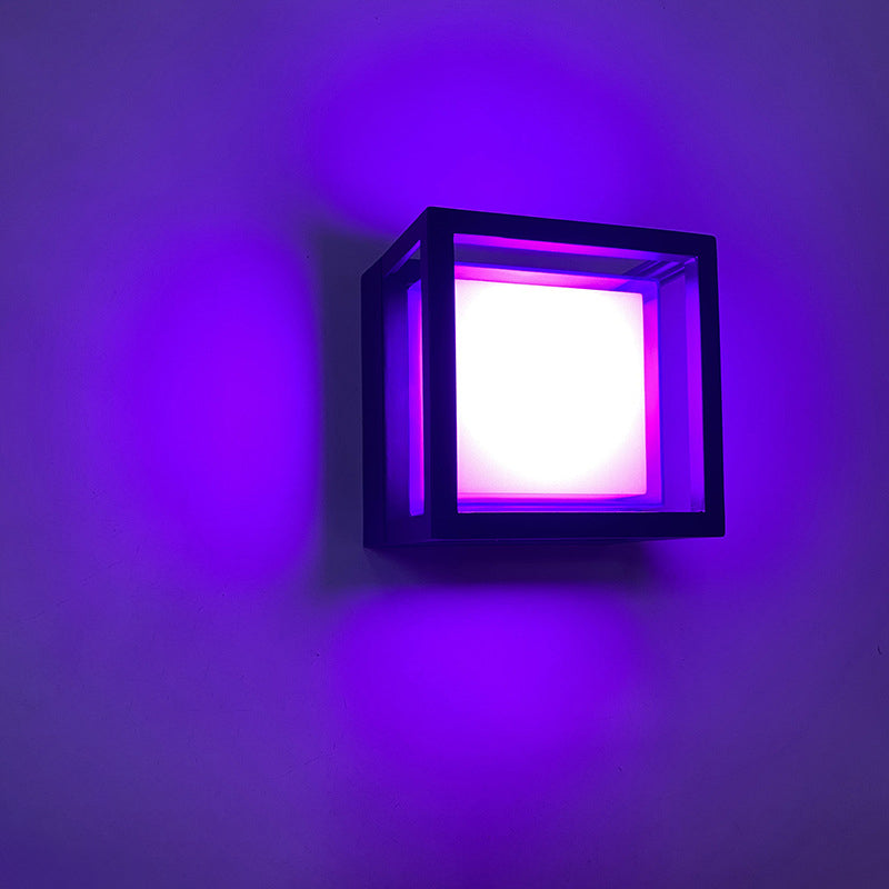 LumenSquare Waterproof LED Außenwandleuchte | Zeitloses Aluminium-Acryl Design | Garten- und Terrassenbeleuchtung