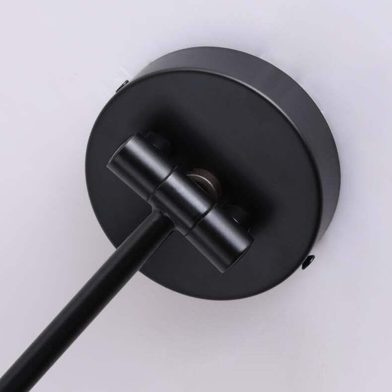 LumoNordic Minimalist Cone Swing Arm LED Wandlampe | Holzmaserung | Flexibler Schwenkarm | Stimmungslicht | Deko für Zuhause