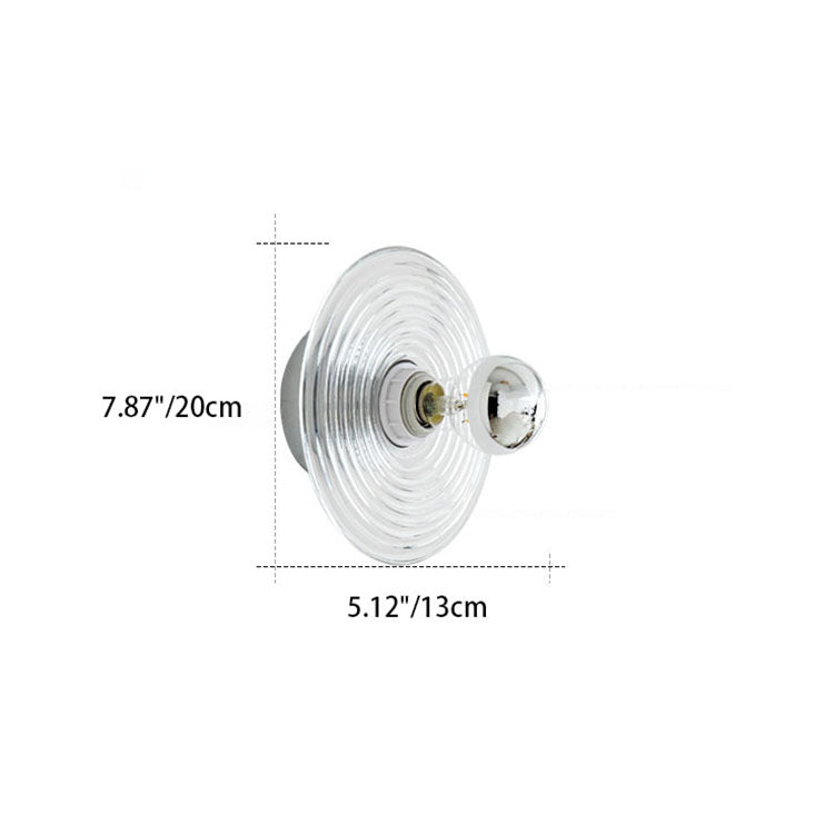 WaveNova Art Deco Wandleuchte | Runde Glasoptik | Modernes Design | Stimmungsvolle Beleuchtung für Schlafzimmer