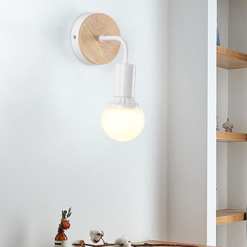 ArcoLune Wandleuchte | Modernes gebogenes Holz-Design | Beleuchtung für Schlafzimmer | Stilvoll & funktional