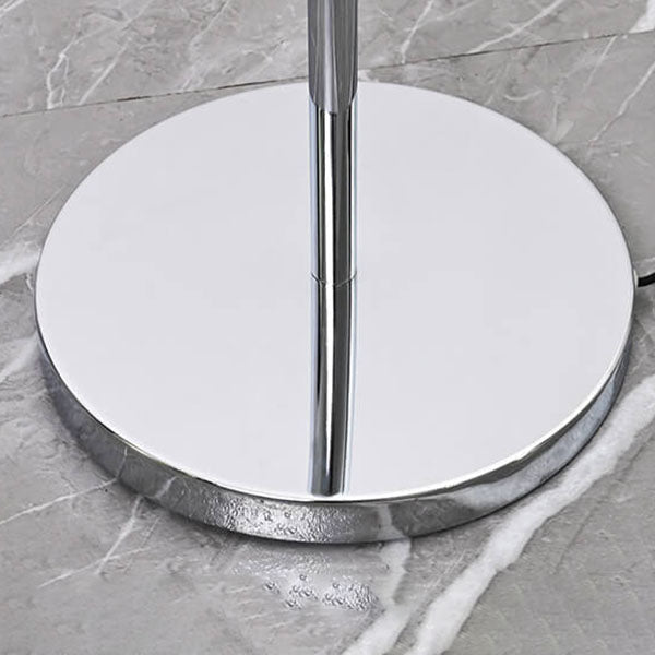 AuroraDome Nordic Vintage Acryl LED Stehlampe | Klarer Kuppelschirm | 3 Lichtfarben | Elegantes Design für Wohnräume