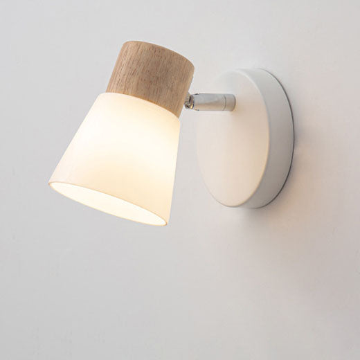 LightHorn Minimalistisches Holz Eisen Glas Wandleuchte | 1/2 Lichter | Modernes Design