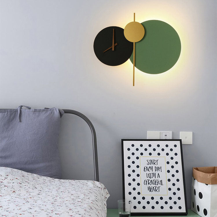 Chronora LED Wandlampe mit Uhr | Modernes Rundes Design | Minimalistisch & Funktional | Stimmungslicht