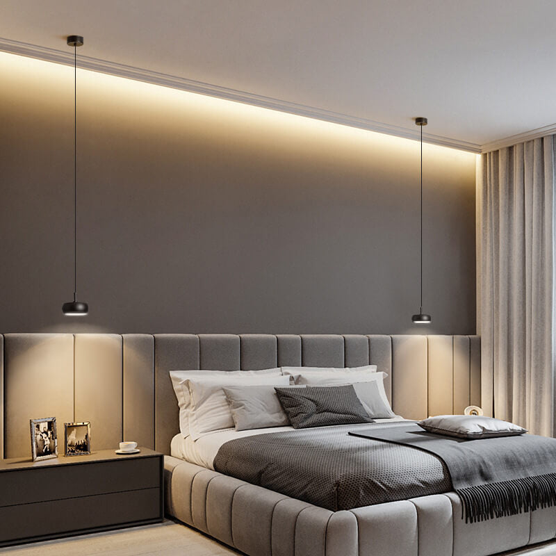 Illuro Nordic Minimalist Pendelleuchte | Aluminium-Kuppel | LED Deckenleuchte | Höhenverstellbar | Für Esszimmer & Büros