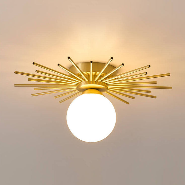 Lunorise Glas-Deckenleuchte | 1-Licht Halbeinbau | Modernes Design | Elegantes Stimmungslicht