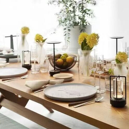 LumoEase Vintage Nachtlicht-Tischlampe | Aluminium & Acryl | USB-Aufladbar | Dimmbares LED-Licht | Nordic Design