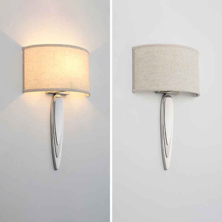 Eleganta Lux LED Wandleuchte | Minimalistisches Design | Stoffschirm & Edelstahl | Modern & Elegant