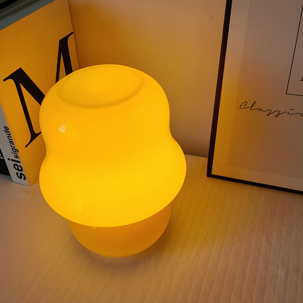 MushLume Glas Tischlampe | Französisches Design | Handgefertigt | Pilzform | Deko & Beleuchtung