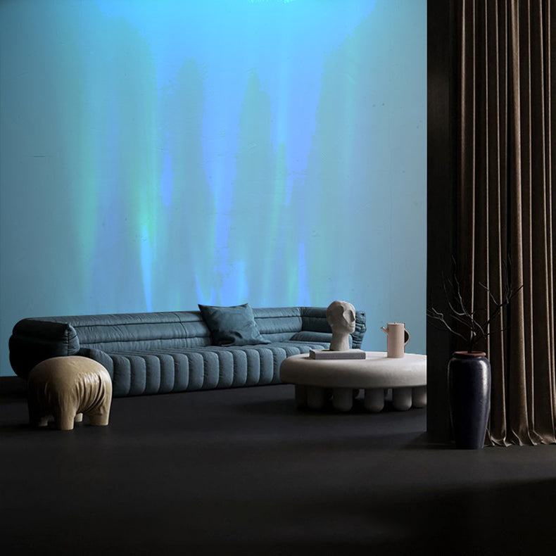 LumaRipple Art Deco LED Stehlampe | Aluminium & Acryl | Wasserdesign | Stimmungslicht für Wohnzimmer