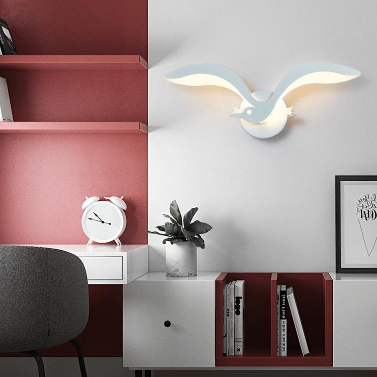 WingGlow LED Wandlampe | Kreatives Möwendesign | 1-Licht | Dimmbares Stimmungslicht für Zuhause