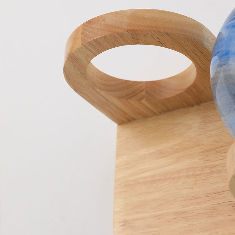 Orbano Wandleuchte | Modernes Eichenholz-Design | Planeten-inspirierter Stil | 1-flammig