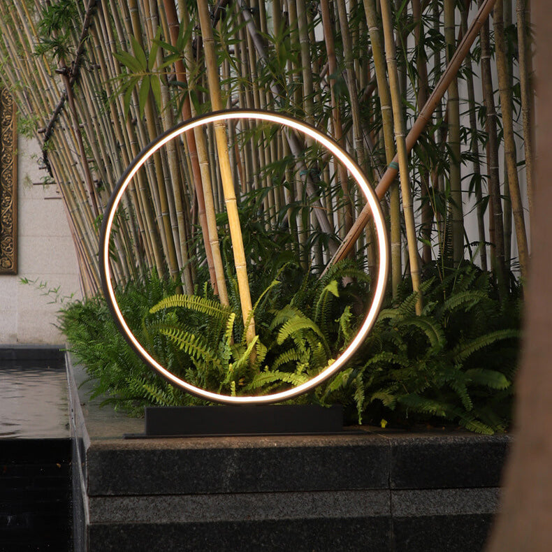 LunoRing LED Gartenleuchte | Wasserdicht | Aluminium Ringdesign | Acryl-Lampenschirm | Outdoor Beleuchtung