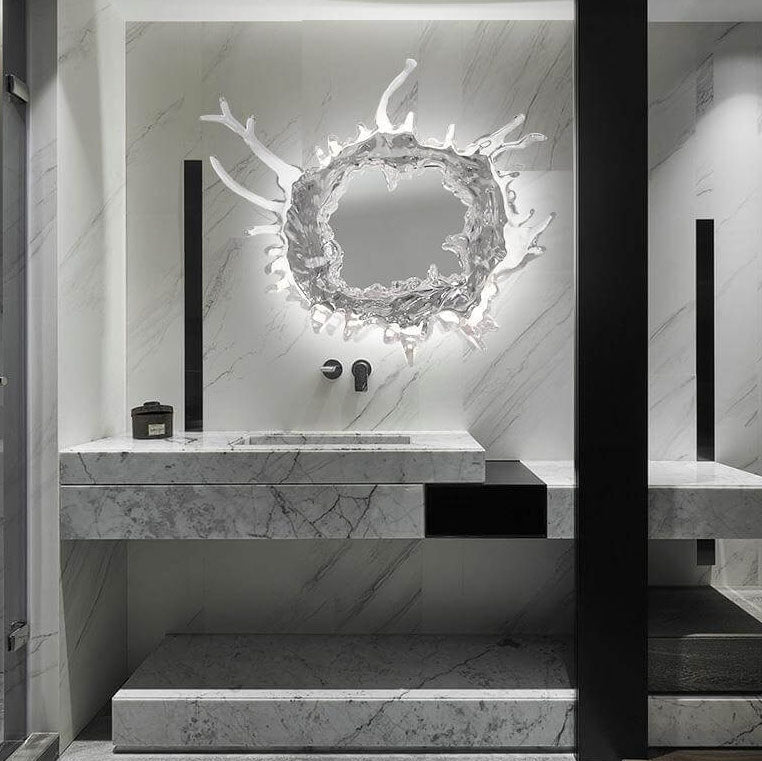 Splashora Wandleuchte | Modernes Wasserspritz-Design | Edelstahl & Acryl | LED & Dimmbar