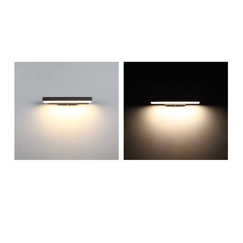 FlatLight Moderne LED Außenwandleuchte | Minimalistisches Design | Rechteckig & Wasserdicht | Mit Sensoroption