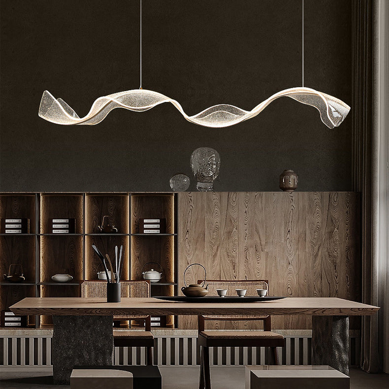 WaveLuma LED Pendelleuchte | Innovatives Wellen-Design | Dimmbar | Perfekt für Esszimmer & Kücheninseln