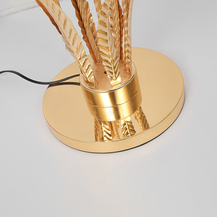 GlowLeaf Design Stehende Bodenleuchte | 5-Licht Lampe | Blatt- und Blumenmotiv | Wohnzimmer Luxusbeleuchtung