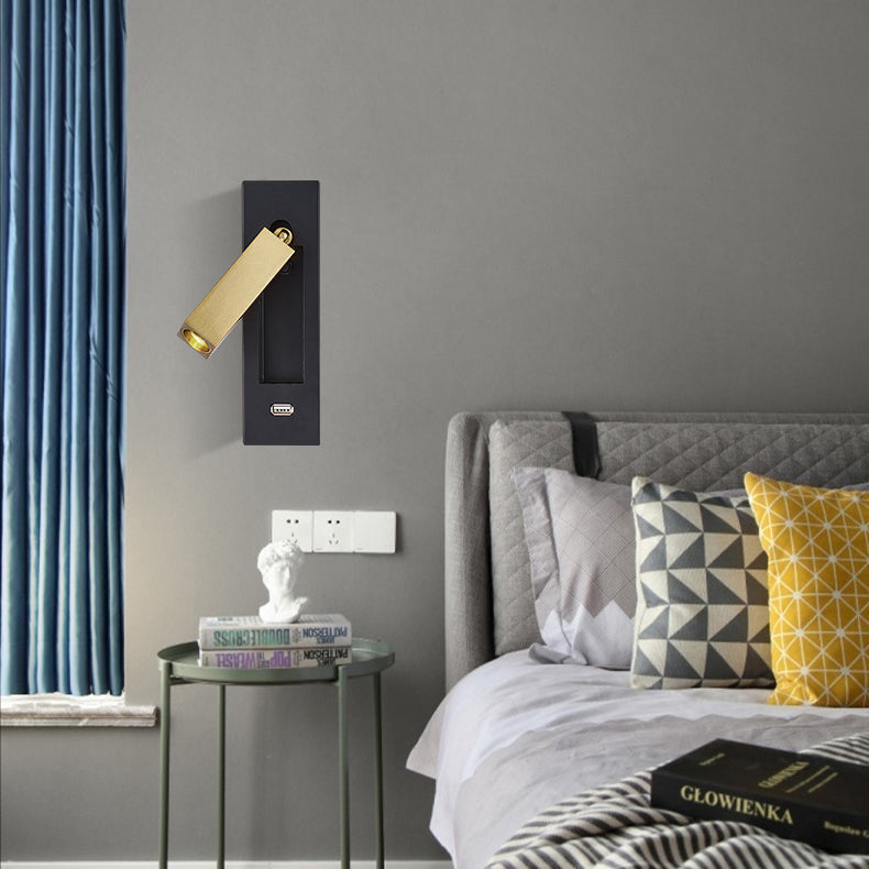 LineaGlow Minimalistische LED Wandleuchte | Rechteckiges Aluminium-Design | Mit Schalter & USB-Option