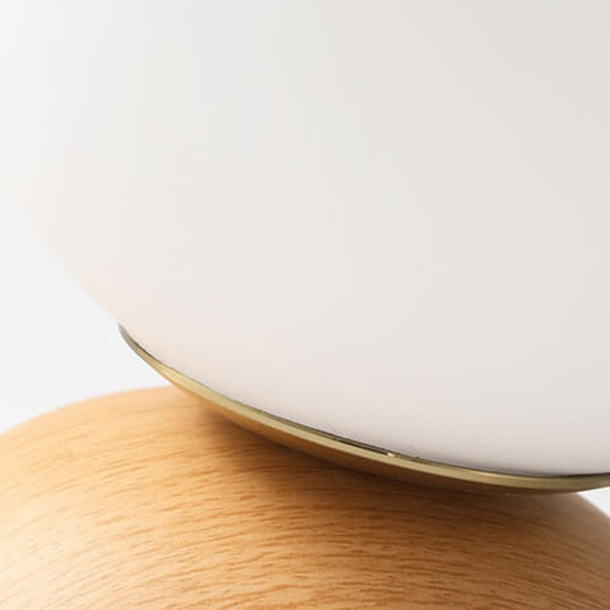 LumaFlair ZenGlow Japanischer Minimalismus LED Deckenleuchte | Holzoptik | Glasdesign | Runde Form | Flush Mount | Stilvolle Beleuchtung