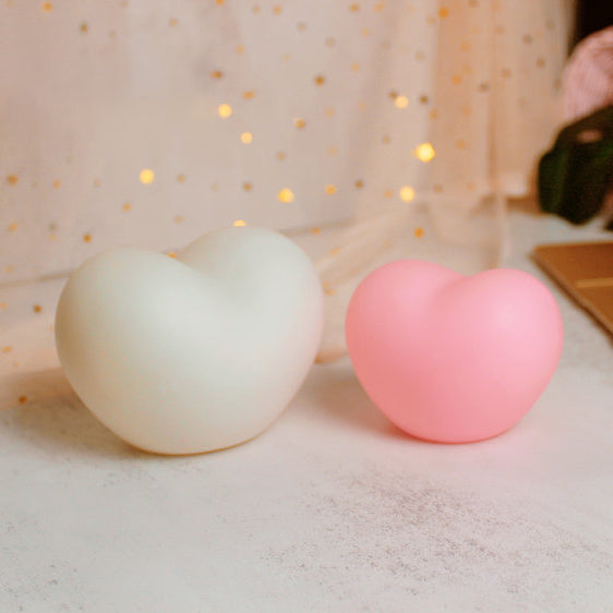 LuvSphere Silikon LED Nachtlicht | Herzförmiges Design | Tischlampe | Warmes Stimmungslicht | Dekorativ