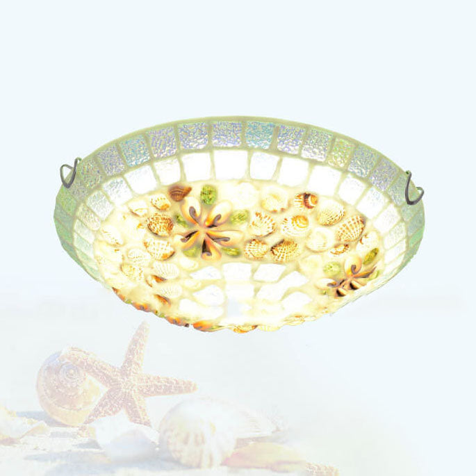 Shellique Tiffany Mosaik-Deckenleuchte | Kreatives Design | Einzigartige Muscheloptik | Stimmungsvolle Beleuchtung | 1-flammig