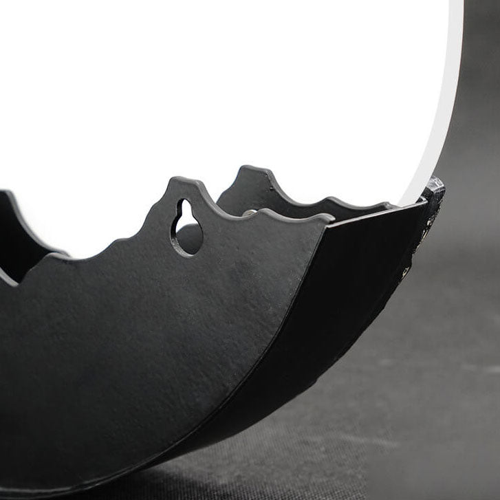 MountainGlow Chinesische Wandleuchte | 3D-Resin-Bergskulptur & Acryl | Runde LED-Lampe | Klassisches Design für Wohnzimmer & Flur