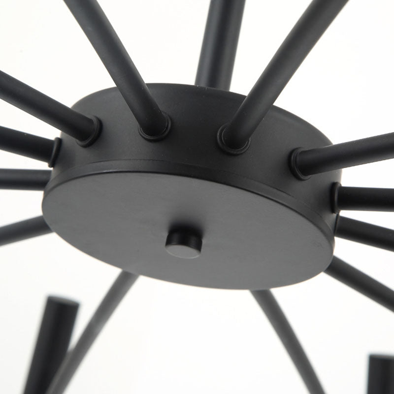 RadiaNova Kronleuchter im skandinavischen Stil | Runde Radioaktive Optik | 12/24 Lichter | Eisen & Aluminium für Wohnzimmer