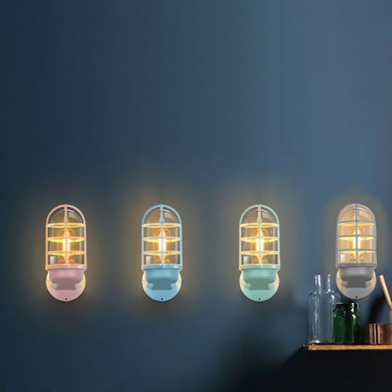 CageBright Aluminium Wandlampe mit Rundkäfig | Wasserdicht | Industrielles Design für Eingangsbereich & Außenbereich