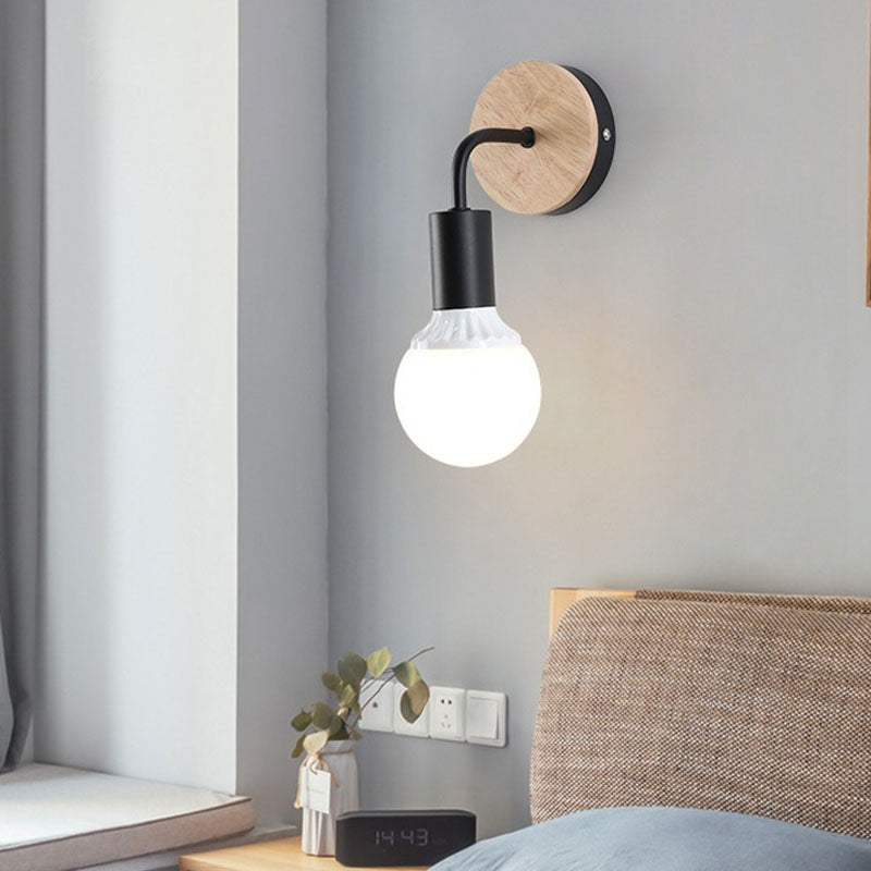 ArcoLune Wandleuchte | Modernes gebogenes Holz-Design | Beleuchtung für Schlafzimmer | Stilvoll & funktional