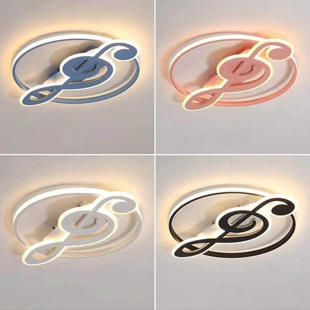 MelodiaLux LED Deckenleuchte | Nordic Design | Musiknoten Stil | Dimmbares Licht | Moderne Deckenlampe