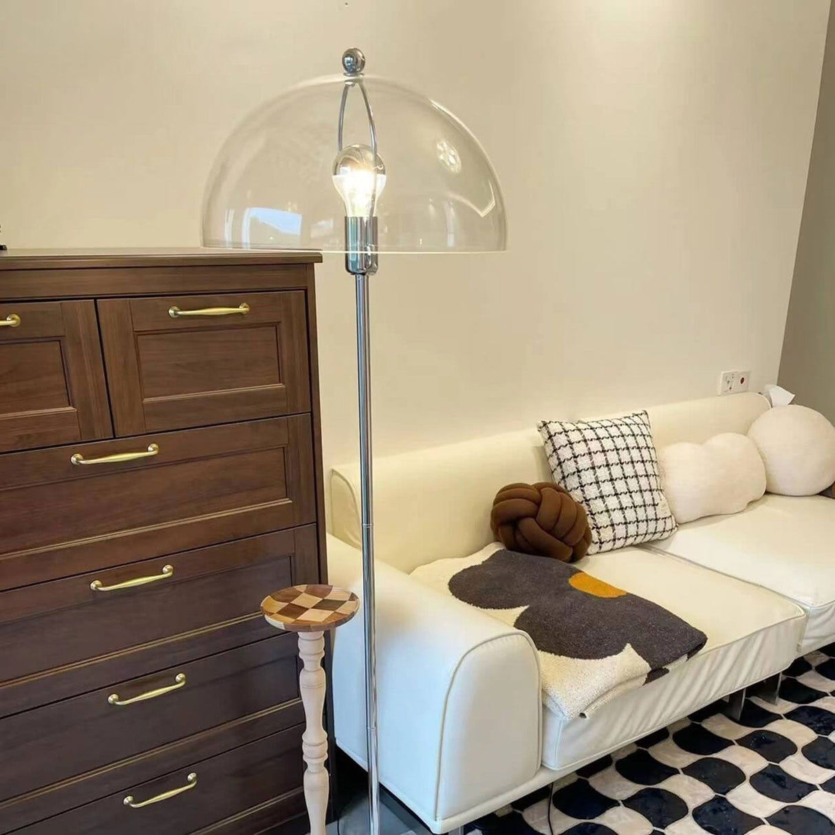 MushLight Retro Stehlampe | Acryl Pilzdesign | 1-flammig | Stilvolle LED Beleuchtung