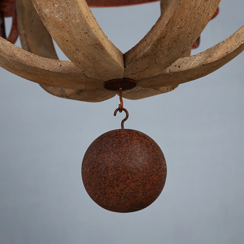 RustiLuxe Runde Ast-Kerzenhalter Holz-Eisen Kronleuchter | 5/6/8 Lichter | Landhausstil