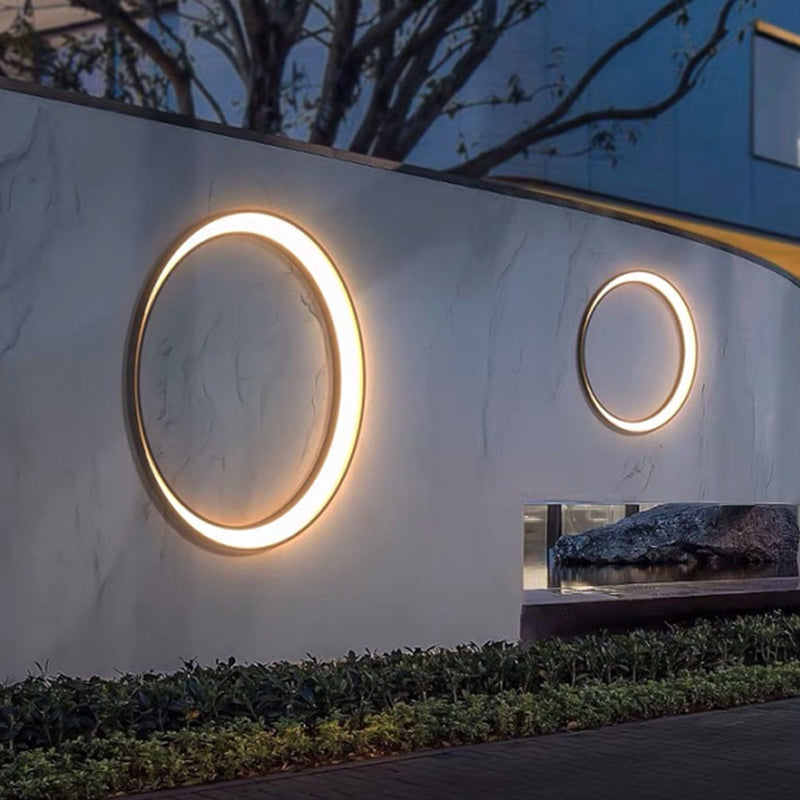 Creslight Minimalistische LED Wandleuchte | Edelstahl Halbmond-Design | Wasserdicht | Außenbeleuchtung