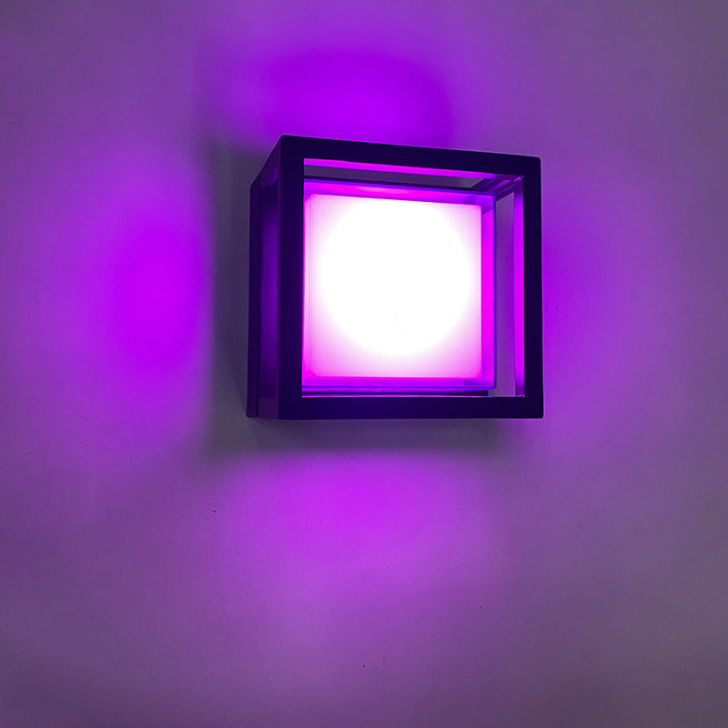 LumenSquare Waterproof LED Außenwandleuchte | Zeitloses Aluminium-Acryl Design | Garten- und Terrassenbeleuchtung