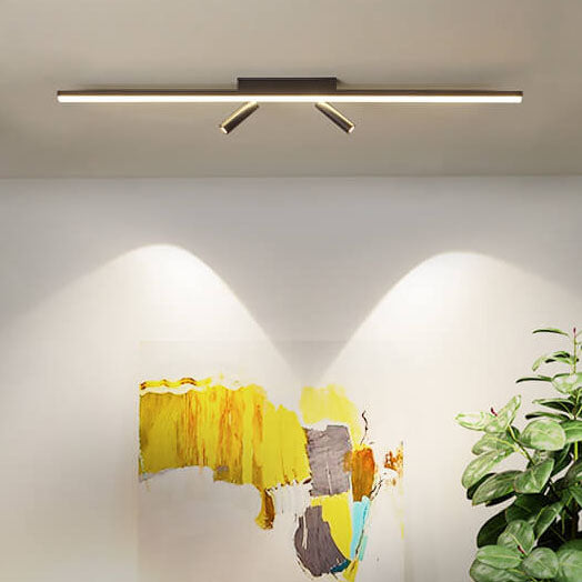 LumiTrack Nordic LED Deckenleuchte | Minimalistisches Design | Spotlights auf Acrylbasis | Modern & Energieeffizient