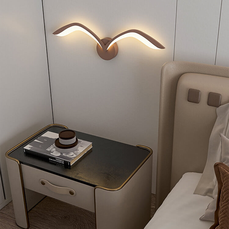 AeroViva Nordic Design LED-Wandleuchte | Minimalistisches Acryl | Seemöwen-Design | Energieeffizient & Modern