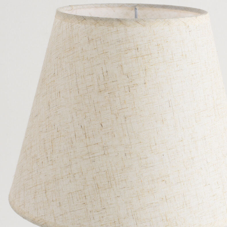 NoctaLoom Nordic Tischlampe | Vintage Design | Stoffschirm & Eisenbasis | Touch-Schalter