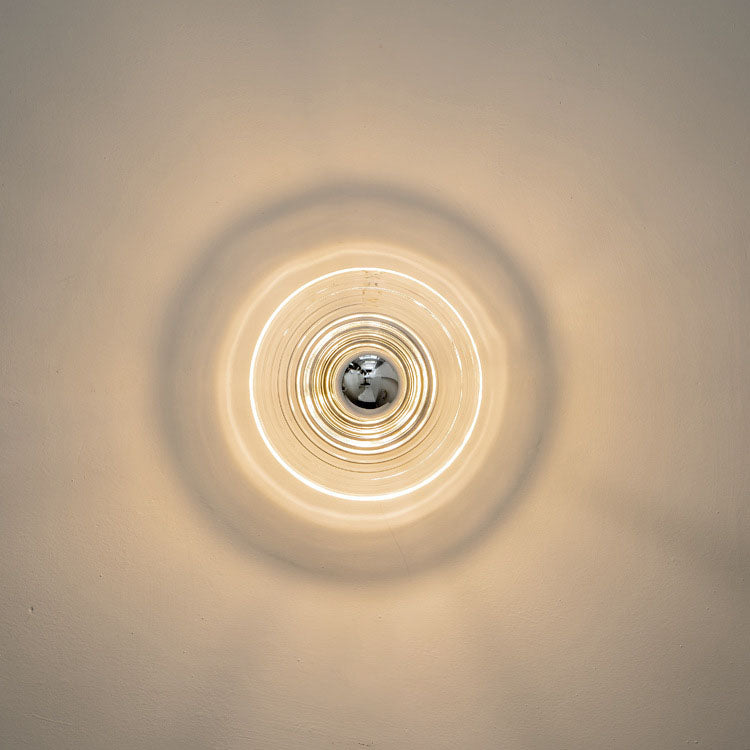 WaveNova Art Deco Wandleuchte | Runde Glasoptik | Modernes Design | Stimmungsvolle Beleuchtung für Schlafzimmer