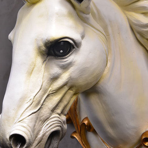 Equilux Wandlampe | Modernes Pferdekopf-Design | Kristallrunder Schirm | 1-flammig | Wohnzimmer-Beleuchtung