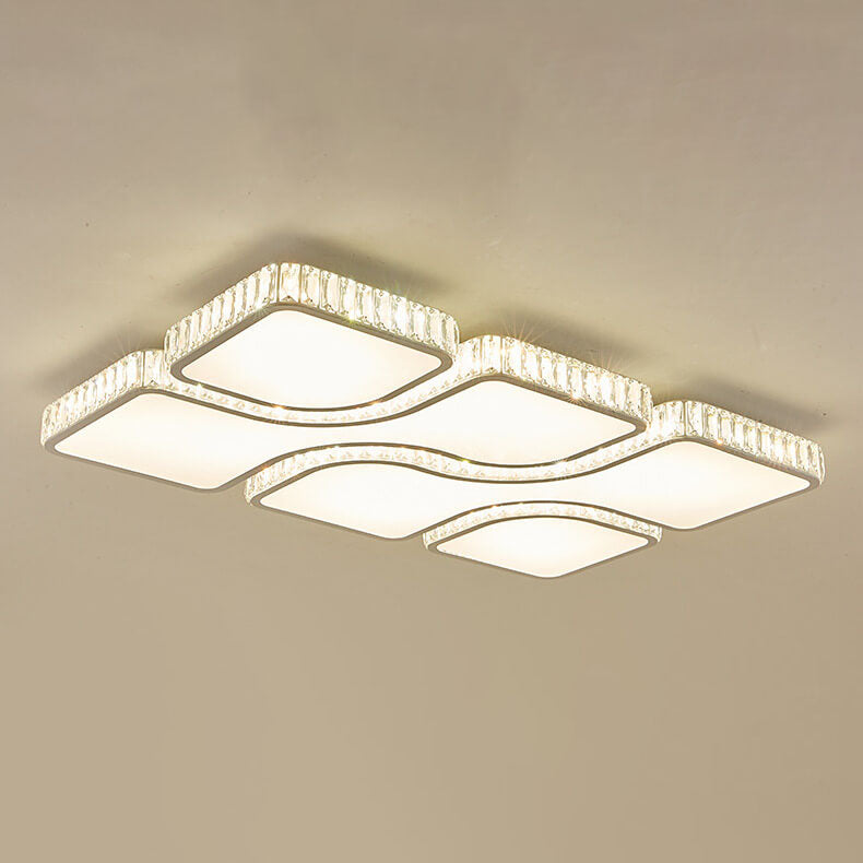 GloriaForma LED Deckenleuchte | Modernes Luxusdesign | Gold | Rechteckig & Quadratisch | Dimmbar