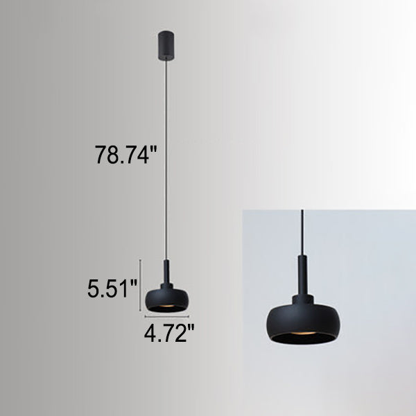 Illuro Nordic Minimalist Pendelleuchte | Aluminium-Kuppel | LED Deckenleuchte | Höhenverstellbar | Für Esszimmer & Büros